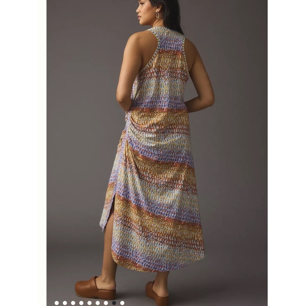 Daily Practice Anthropologie Womens Mock Neck Treasure Dress Sz M Boho